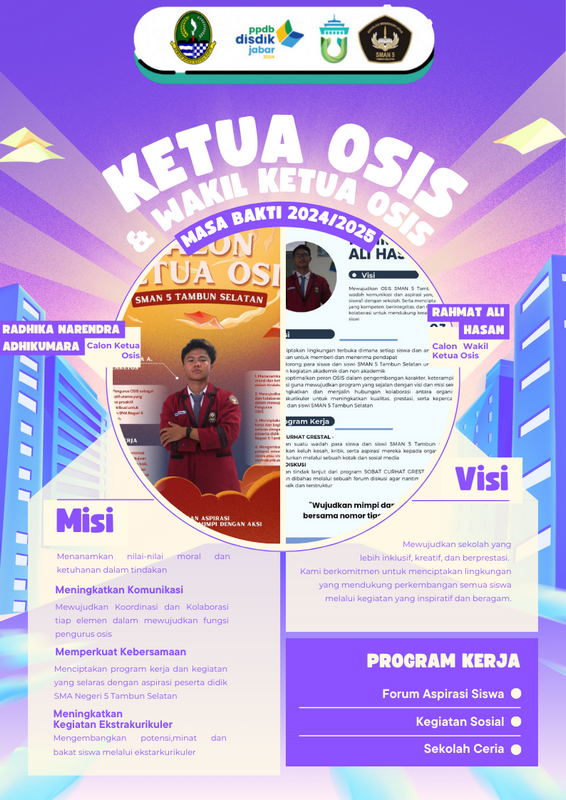 KETUA OSIS  & WAKIL KETUA 2024/2025 