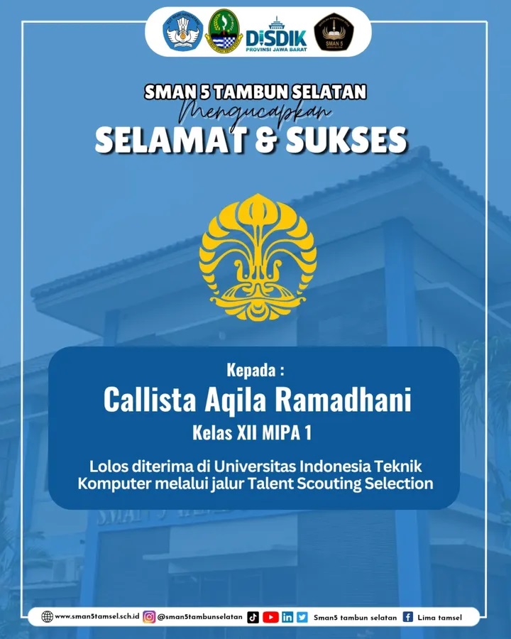 CALISTA LOLOS UNIVERSITAS INDONESIA 