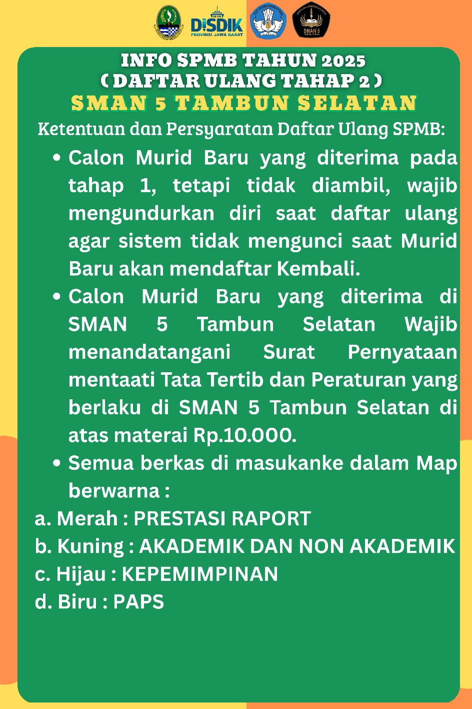 Daftar Ulang Tahap 2