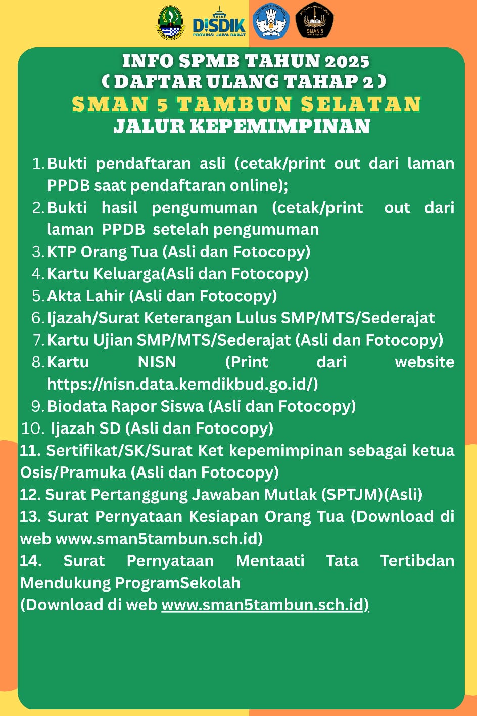 Daftar Ulang Tahap 2