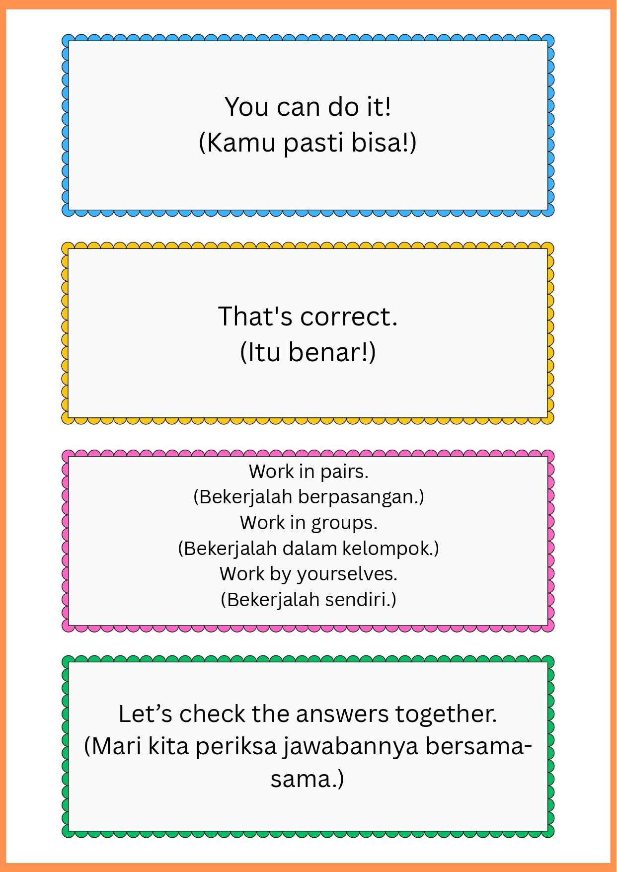 English Day Pocket Gude for teacher