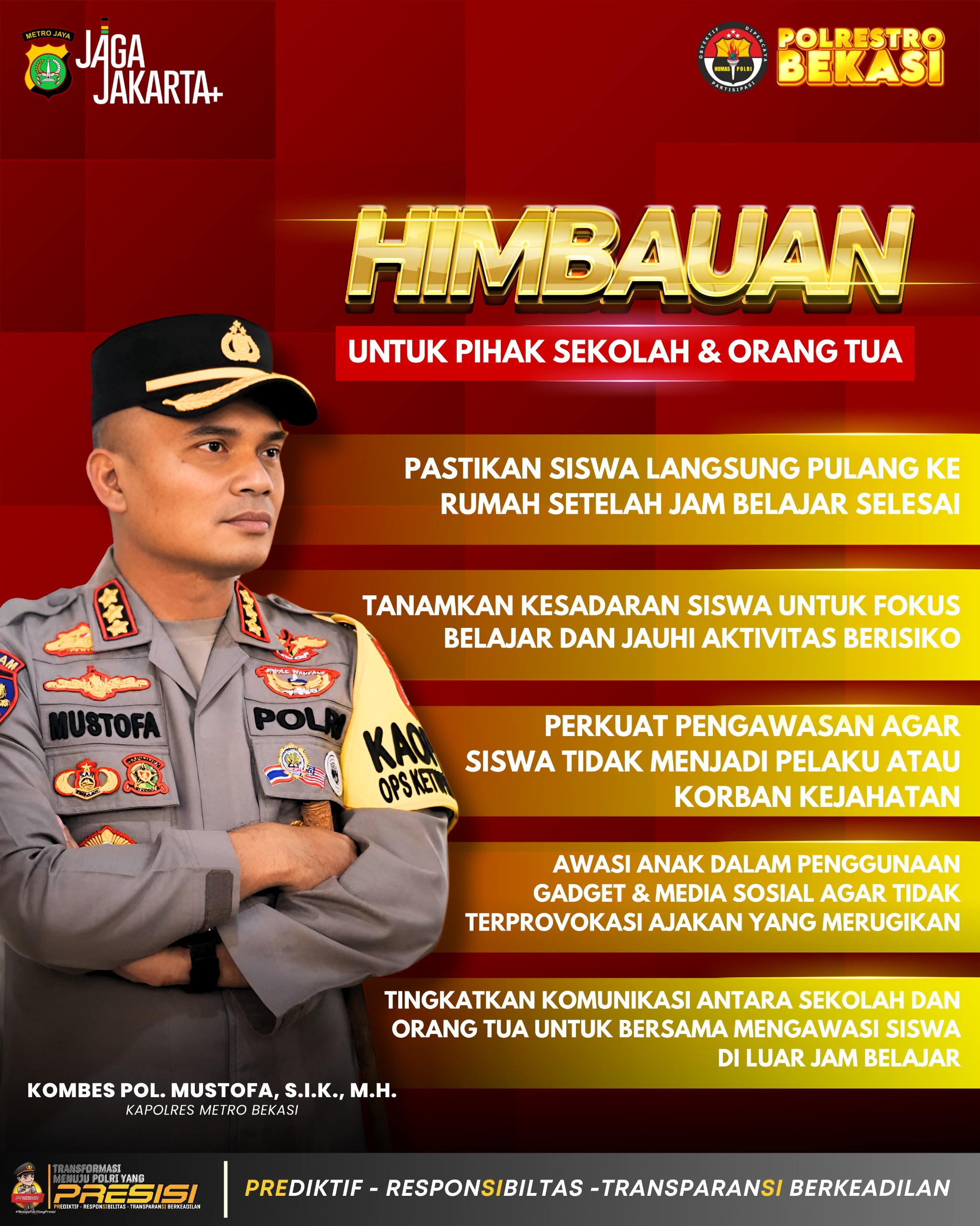 HIMBAUAN PIHAK SEKOLAH & ORANG TUA
