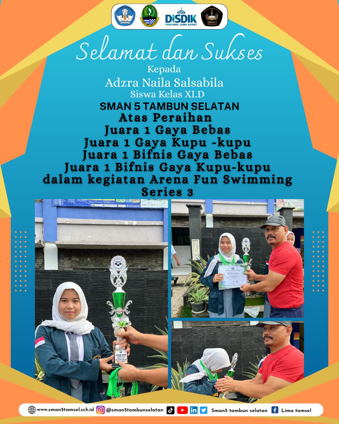 ADZRA JUARA 1 ARENA FUN SWIMMING